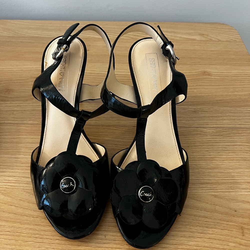Coach heels size 8.5 black